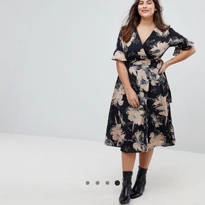 ASOS floral wrap dress size 20